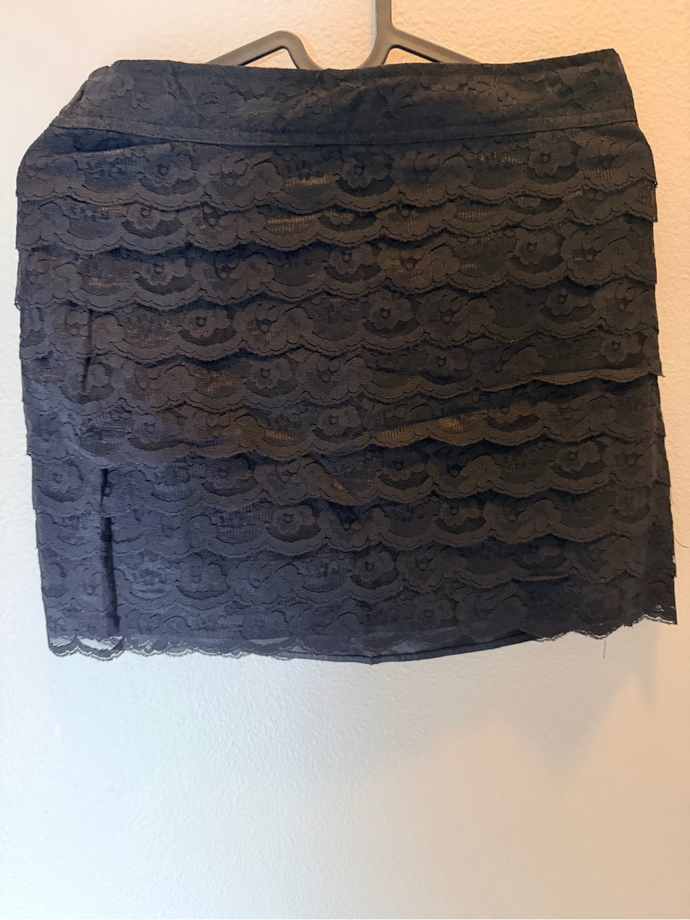 Forever 21 Black Layered Lace Mini Skirt